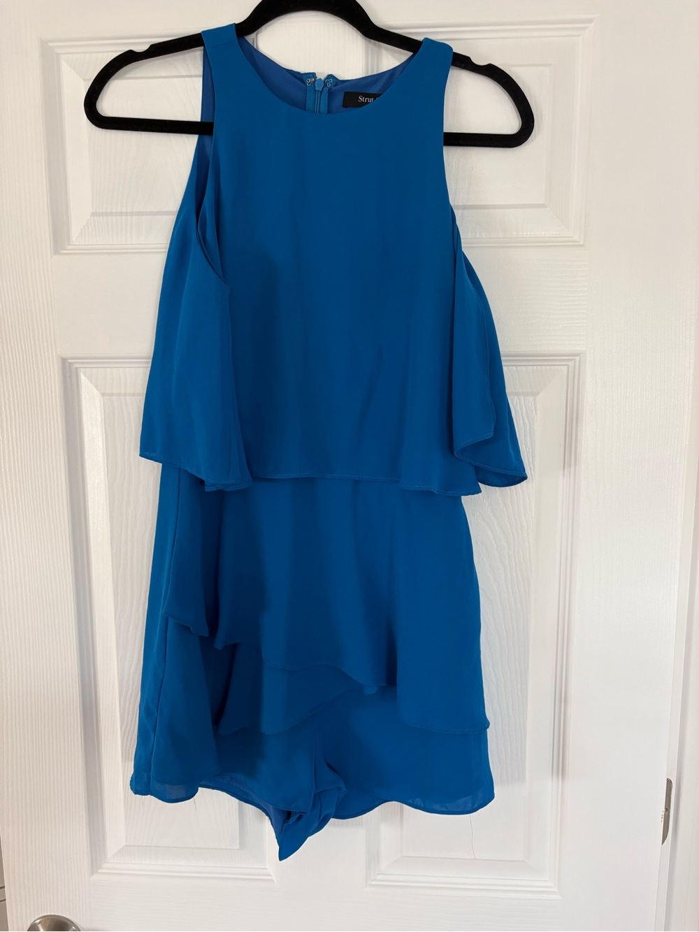 Sleeveless Tiered Royal Blue Romper